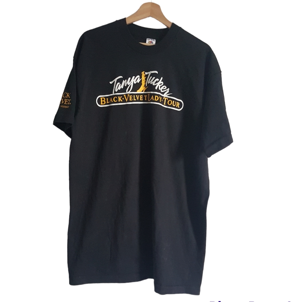 Vintage T Shirt 90s Tanya Tucker Black Velvet Lady Tour USA Single Stitch XXL